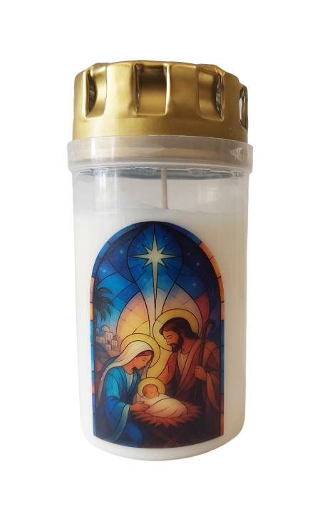 31 646 -Windschutzlicht "Heilige Familie - Kirchenfenster"