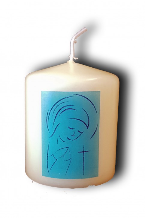 40 595 - Maria mit Kreuz blau