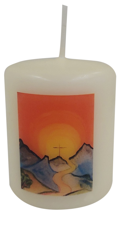 60 003 - Osternachtskerze 60 x 50 mm - Scheibenkreuz